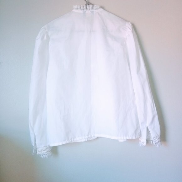 Vintage RARE Lady Holiday Silk Shirt with Ruffles - Picture 5 of 7